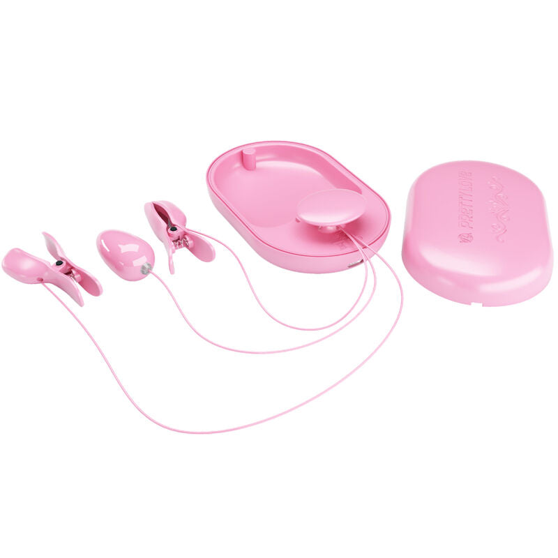 Surprise box of pink electrostimulation clamps