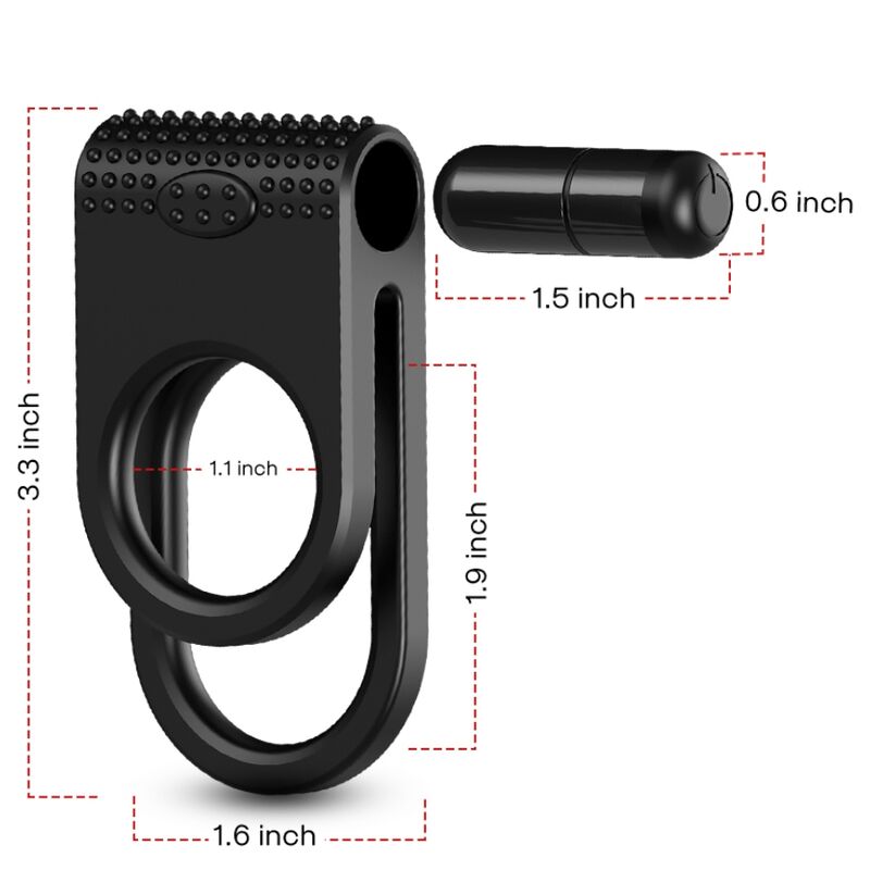 ARMONY - TWINS DOUBLE VIBRATOR FOR COUPLES BLACK