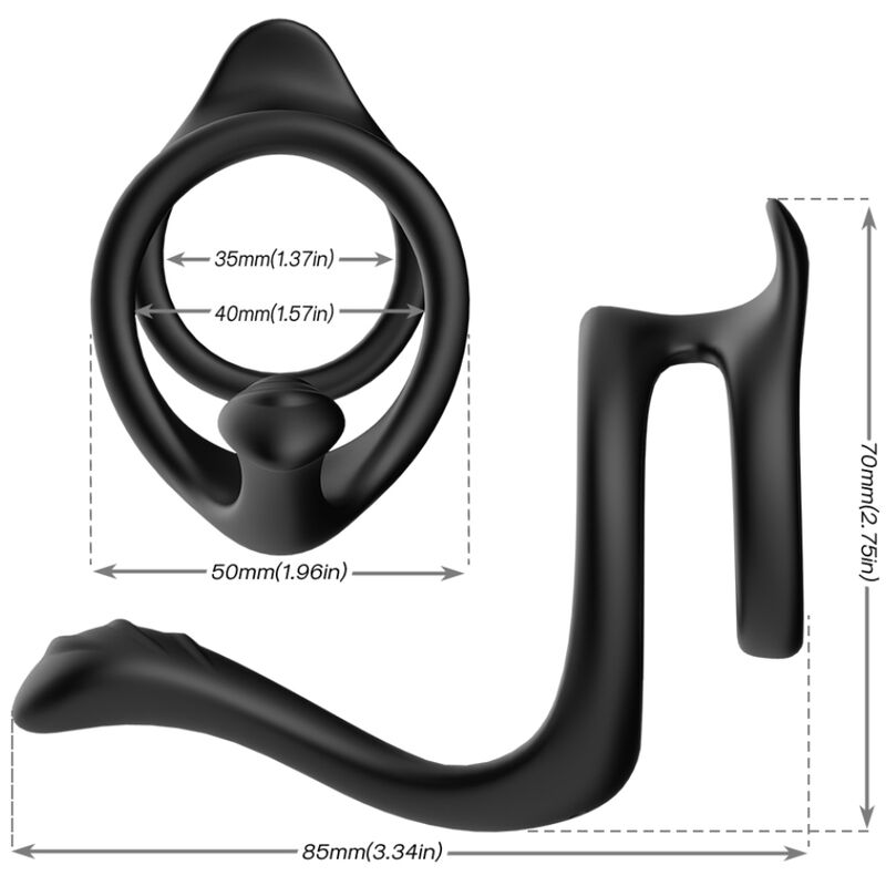 ARMONY - DOUBLE TAIL BLACK ANAL RING