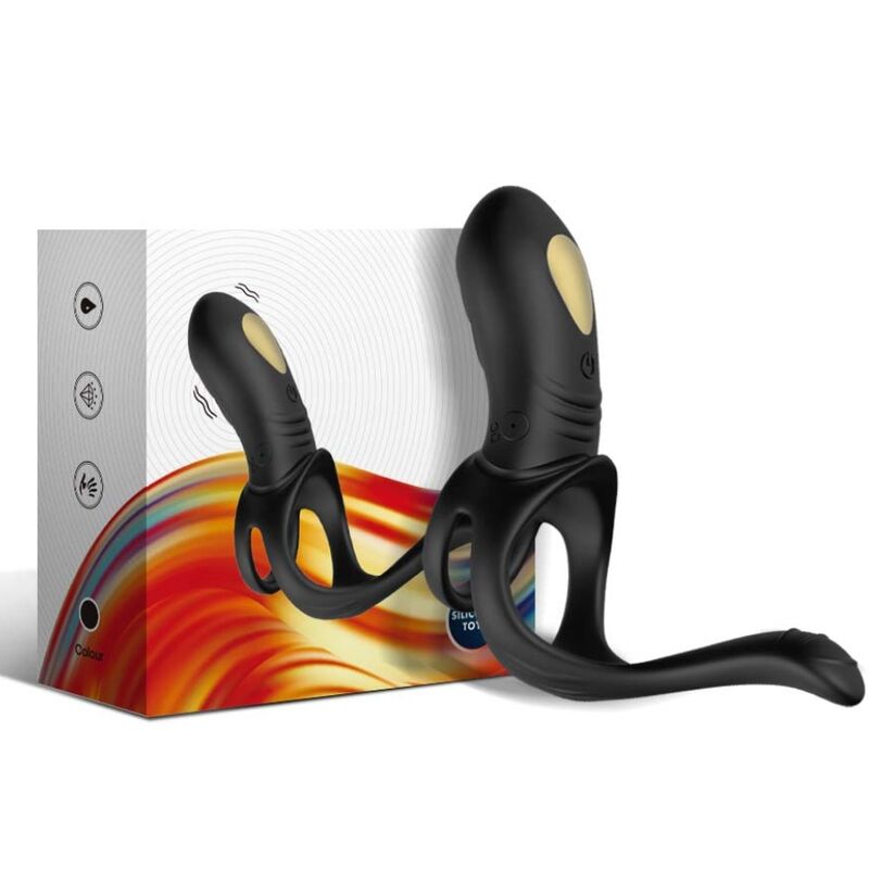 ARMONY - JOY JUMPER RING VIBRATOR FOR COUPLES &amp; REMOTE CONTROL ANAL PLUG BLACK