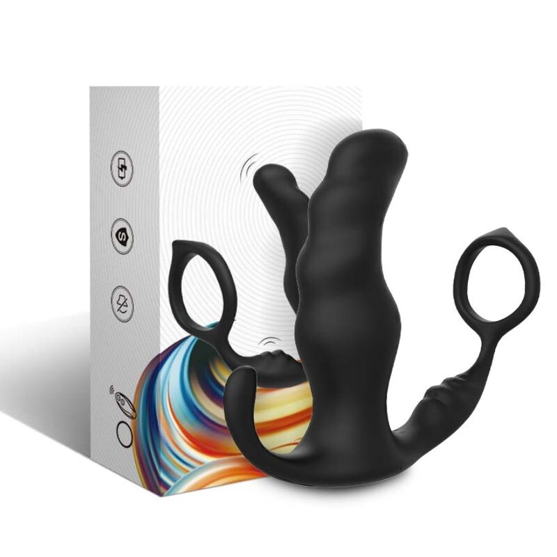 ARMONY - KNIGHT ANAL VIBRATOR PROSTATE &amp; REMOTE CONTROL RING BLACK