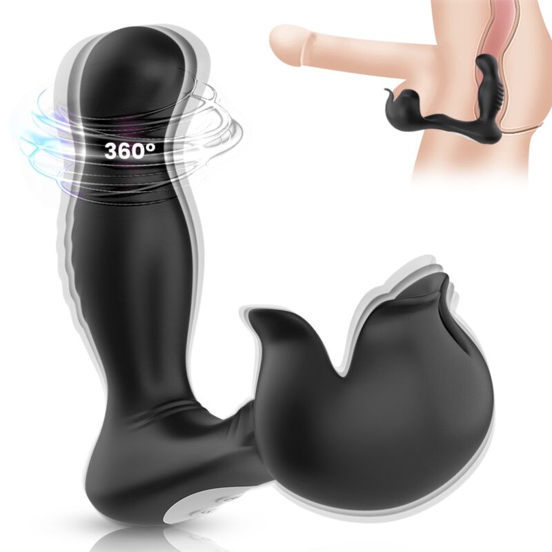 ARMONY - ANAL SURROUND VIBRATOR &amp; TESTICLE STIMULATOR WITH REMOTE CONTROL, BLACK