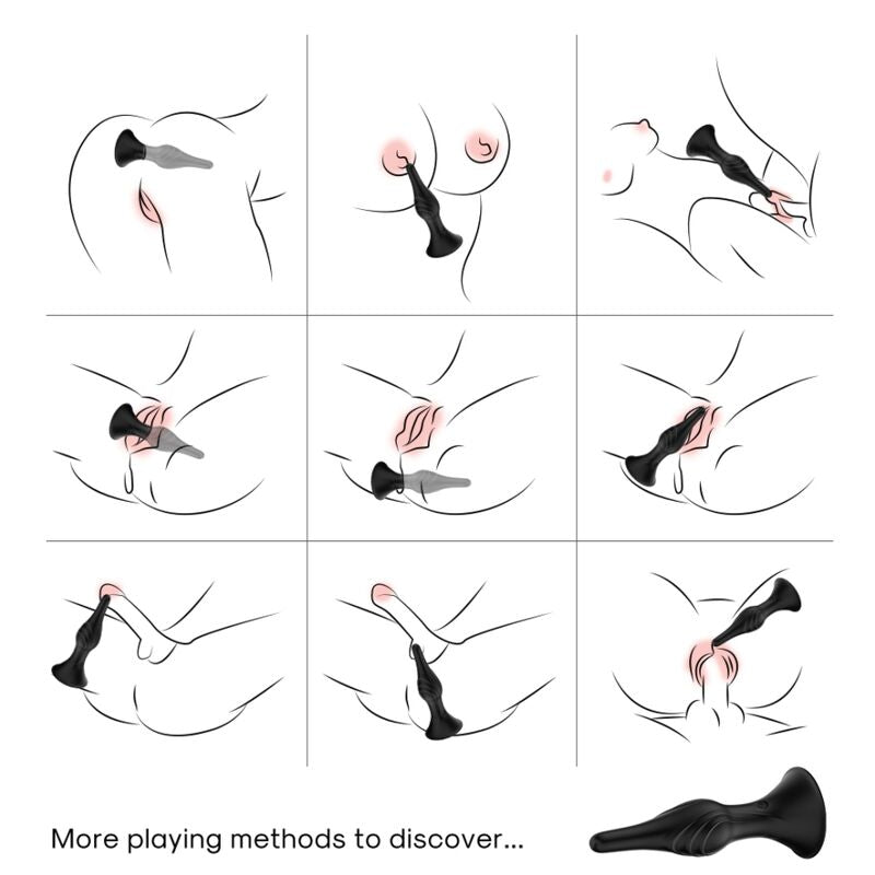 ARMONY - VIBRATOR &amp; ANAL PLUG WITH REMOTE CONTROL, BLACK