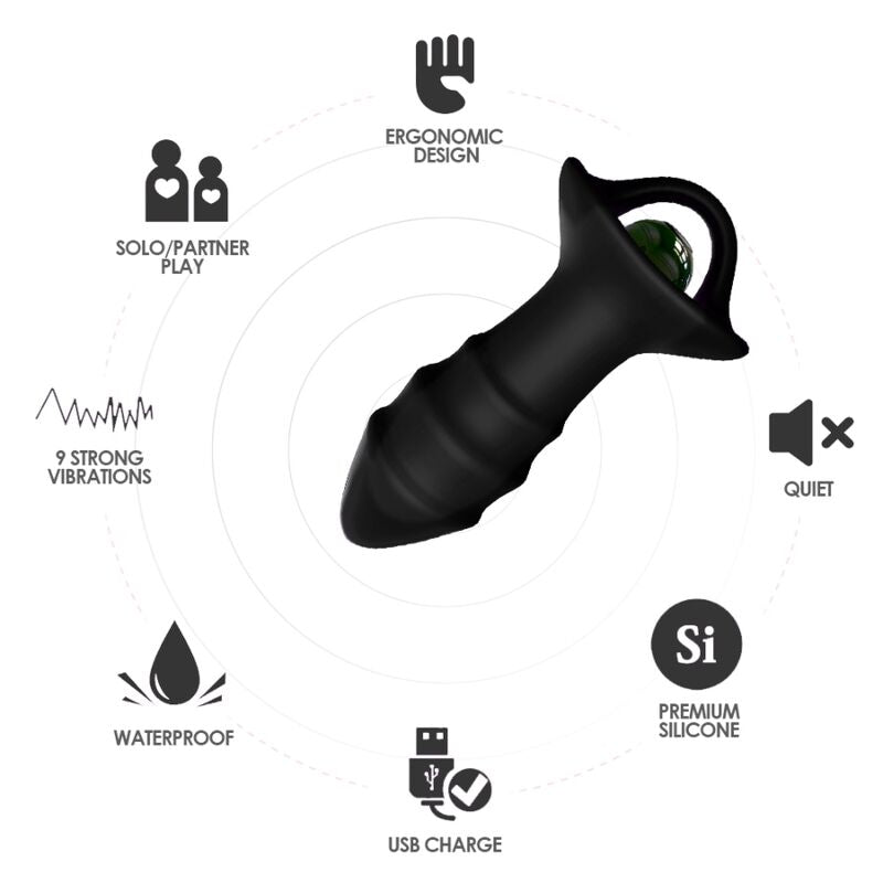 ARMONY - KYLIN FINGER VIBRATOR AND BLACK ANAL PLUG REMOTE CONTROL