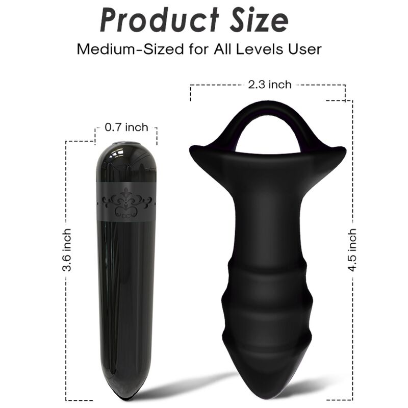 ARMONY - KYLIN FINGER VIBRATOR AND BLACK ANAL PLUG REMOTE CONTROL
