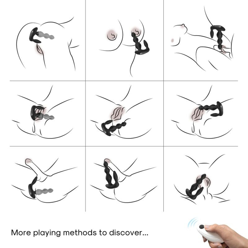 ARMONY - MANFUN VIBRATOR &amp; ANAL STIMULATOR PLUG REMOTE CONTROL BLACK