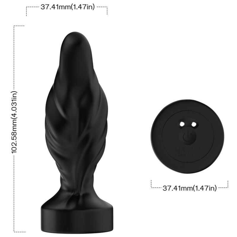 ARMONY - VIBRATOR &amp; ANAL PLUG WITH REMOTE CONTROL, BLACK