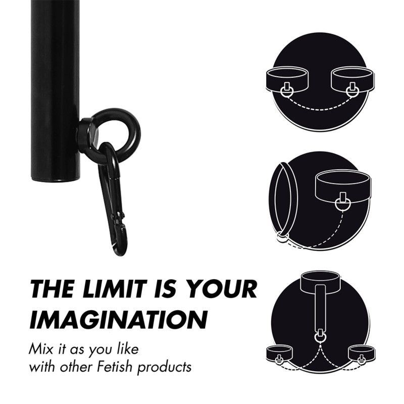 FETISH SUBMISSIVE BONDAGE - 4-PIECE ADJUSTABLE SEPARATION BAR