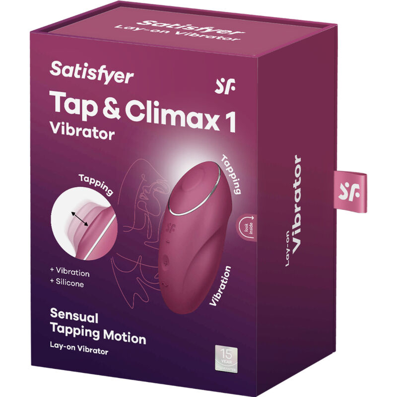 SATISFYER - TAP &amp; CLIMAX 1 LAY-ON VIBRATOR GRAY