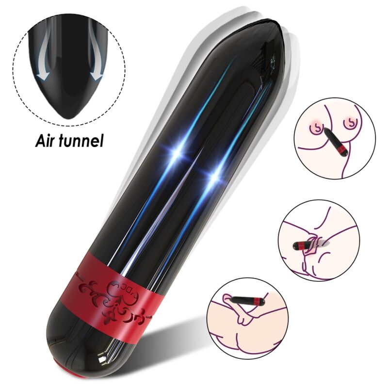 Remote control bullet vibrator rocket black