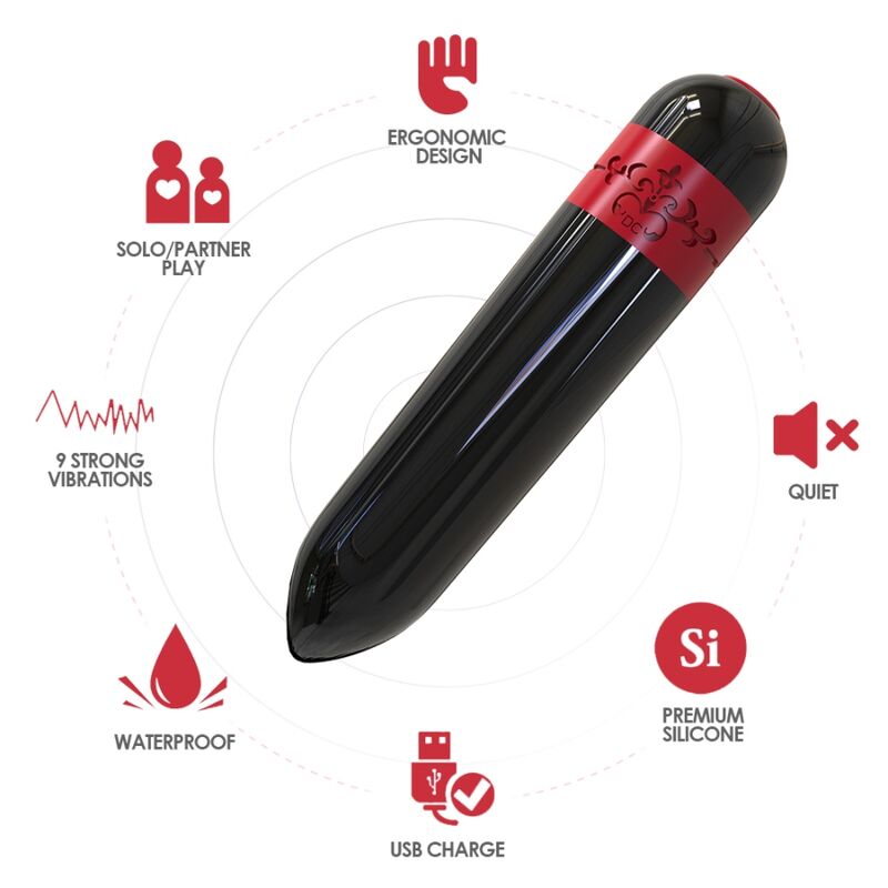 ARMONY - ROCKET BULLET VIBRATOR REMOTE CONTROL, BLACK