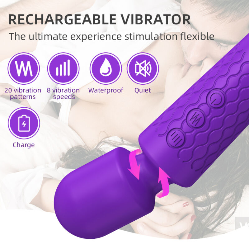 Purple massager and vibrator