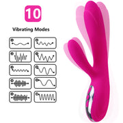 Flexible vibrator &amp; stimulator with fuchsia heat effect