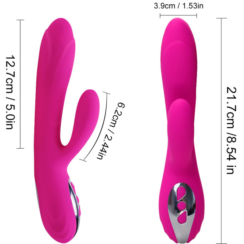 Flexible vibrator &amp; stimulator with fuchsia heat effect