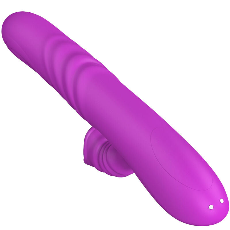 Angelia multifunctional vibrator with stimulating tongue, purple heat effect