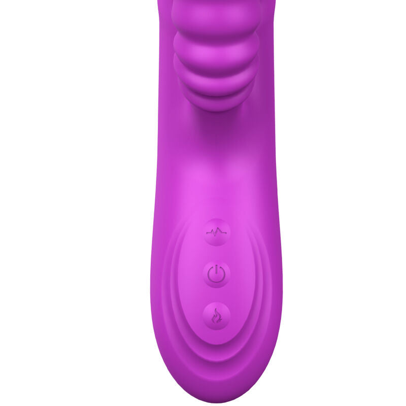 Angelia multifunctional vibrator with stimulating tongue, purple heat effect
