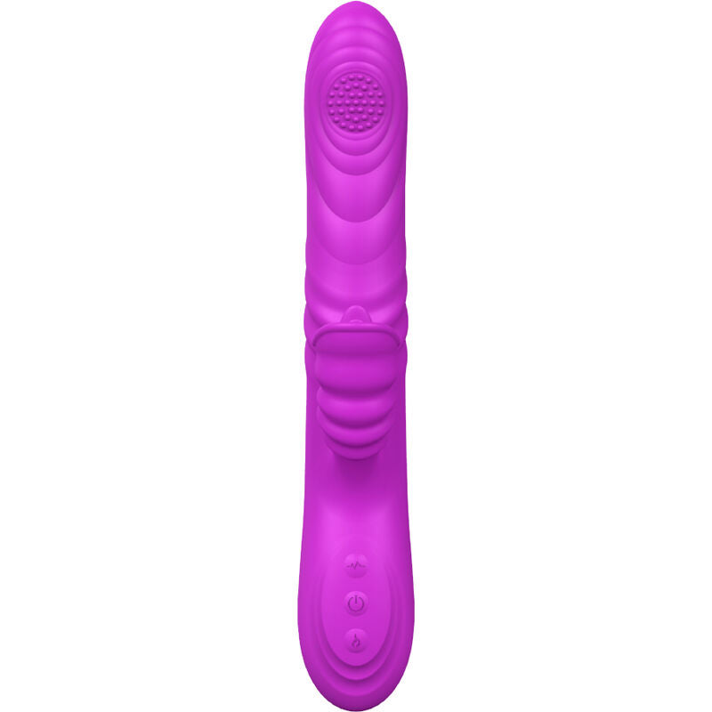 Angelia multifunctional vibrator with stimulating tongue, purple heat effect
