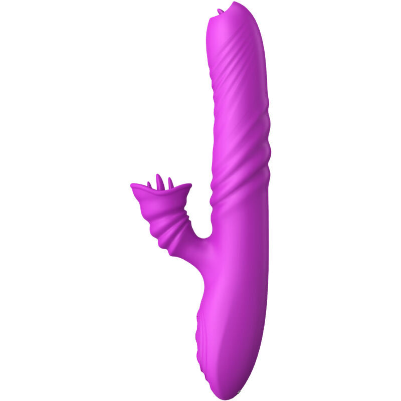 Angelia multifunction vibrator double tongue heat effect purple