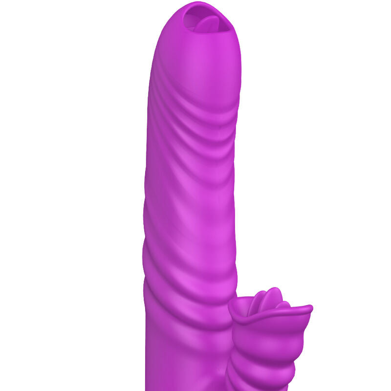 Angelia multifunction vibrator double tongue heat effect purple