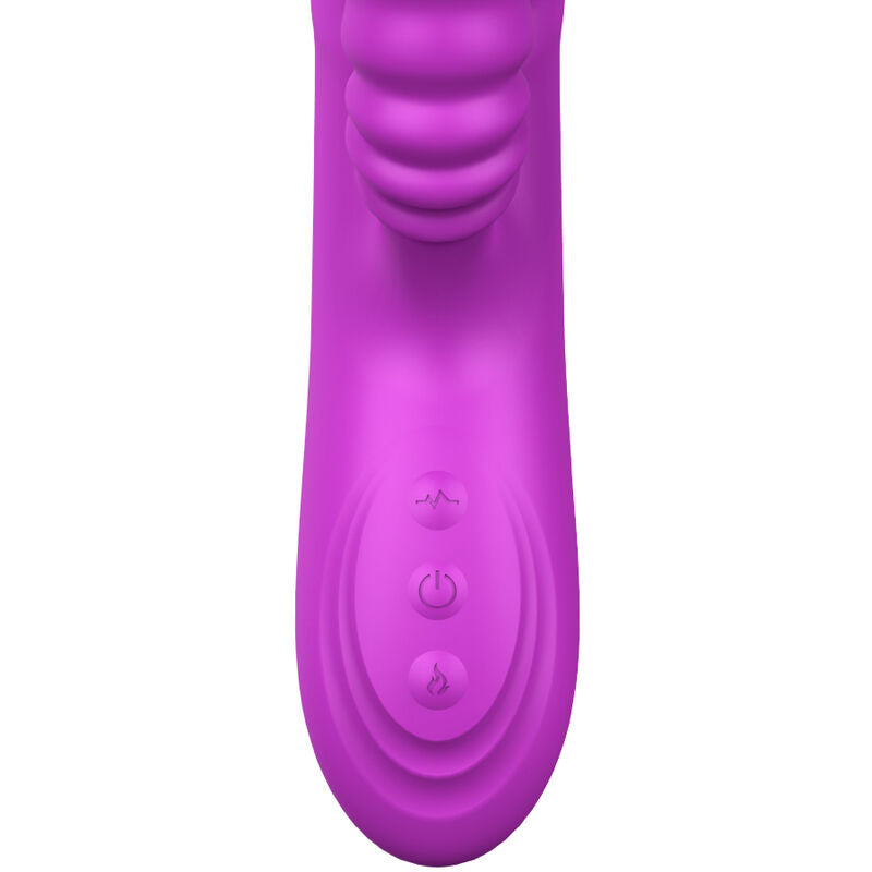 Angelia multifunction vibrator double tongue heat effect purple