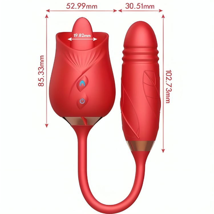 ARMONY - DELIGHT &amp; THUSTING FLOWER VIBRATOR WITH RED TONGUE