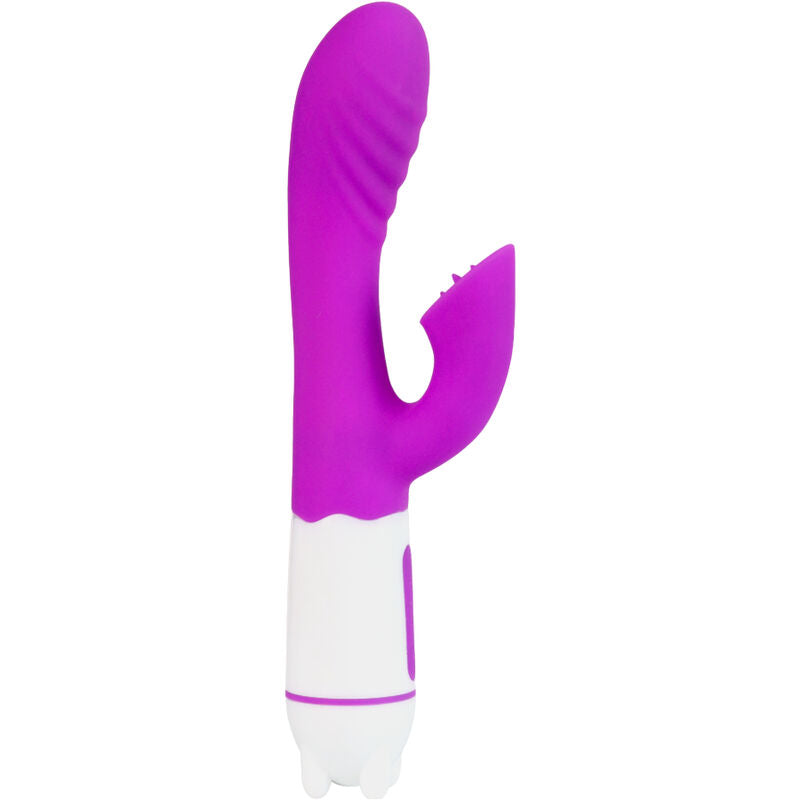 Happy Vibrator &amp; Stimulator with Rechargeable Tongue Purple