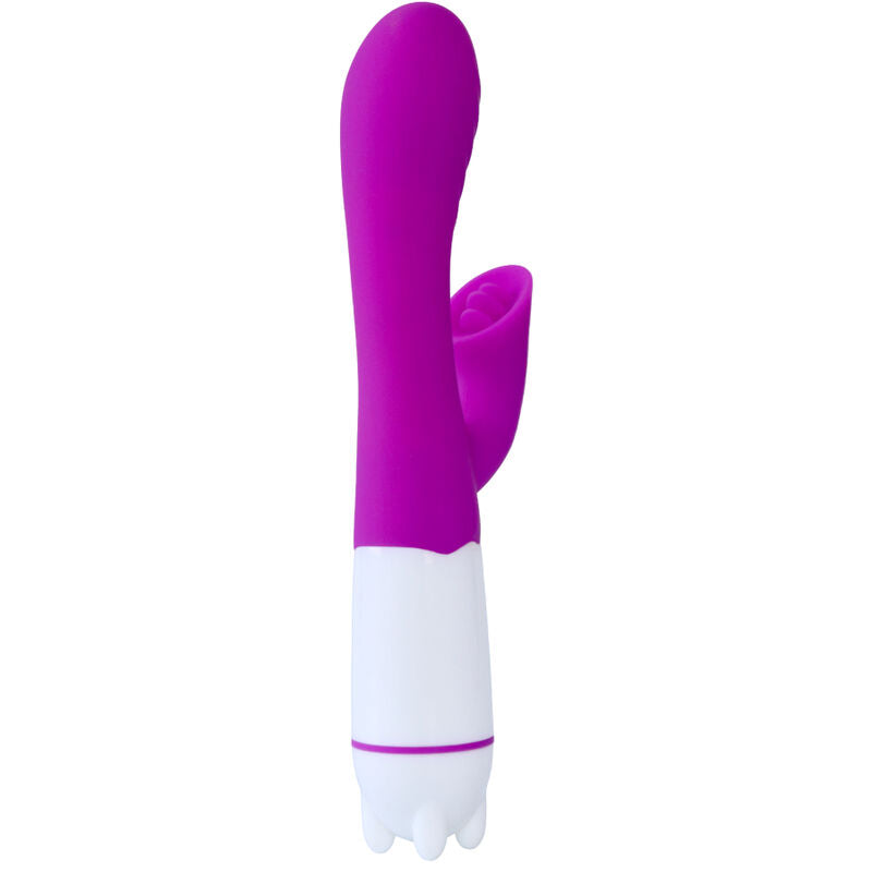 Happy Vibrator &amp; Stimulator with Rechargeable Tongue Purple