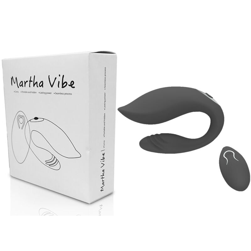 Martha vibrator for couples with remote control, black