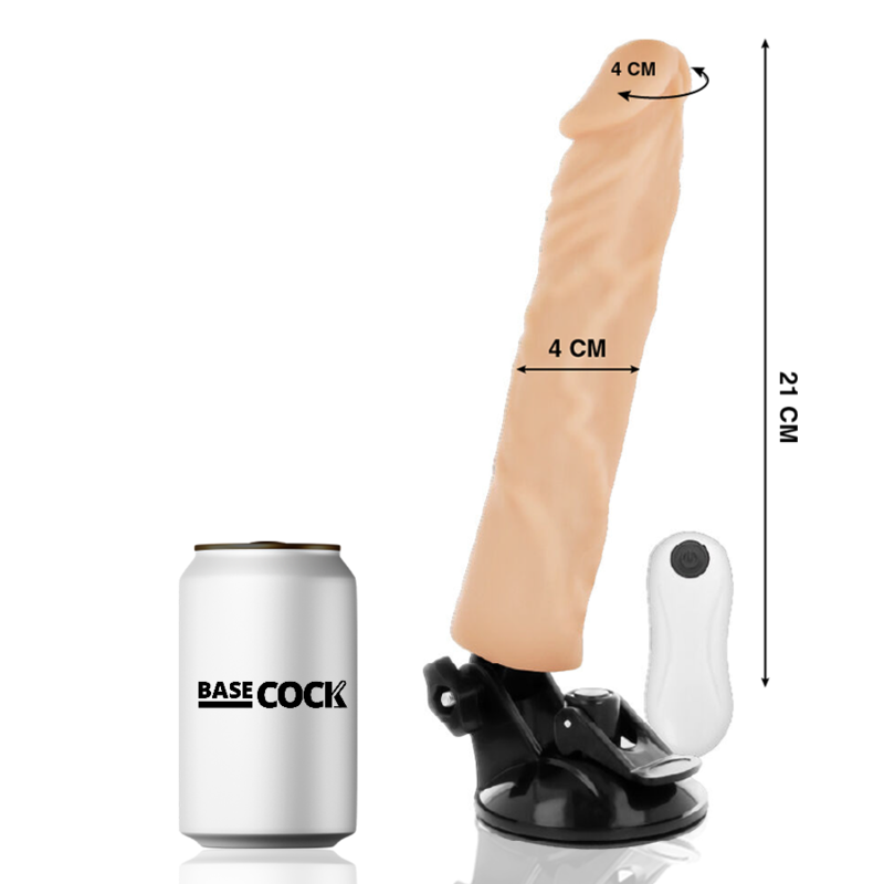Realistic vibrator remote control natural 21 cm -o- 4 cm