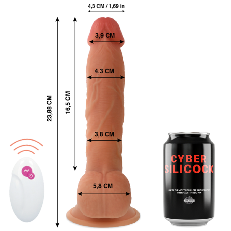CYBER SILICOCK - REALISTIC REMOTE CONTROL MR. JOHN 23.88 CM -O- 4.3 CM