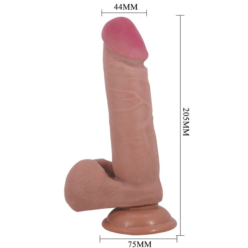 Sliding Skin Series Realistic Dildo with Suction Cup Sliding Skin Flesh 20.5 cm