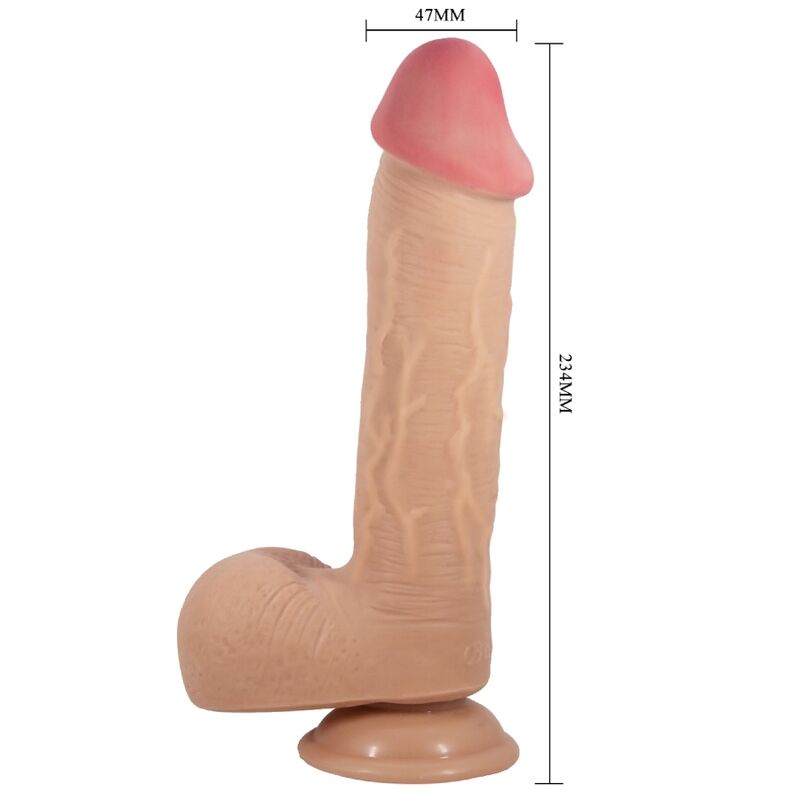 Sliding Skin Series Realistic Dildo with Suction Cup Sliding Skin Flesh 23.4 cm