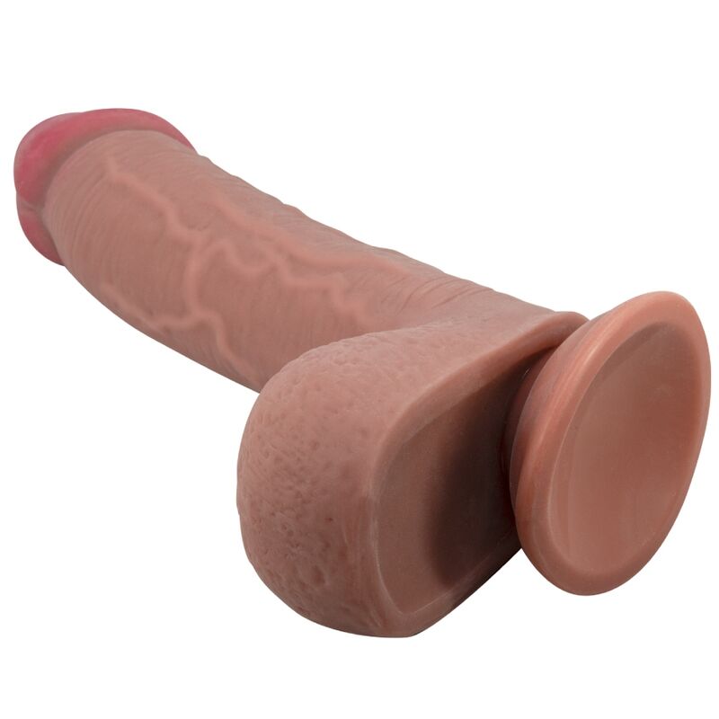 Sliding Skin Series Realistic Dildo with Suction Cup Sliding Skin Brown 23.4 cm