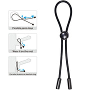 Penis ring cord and testicles