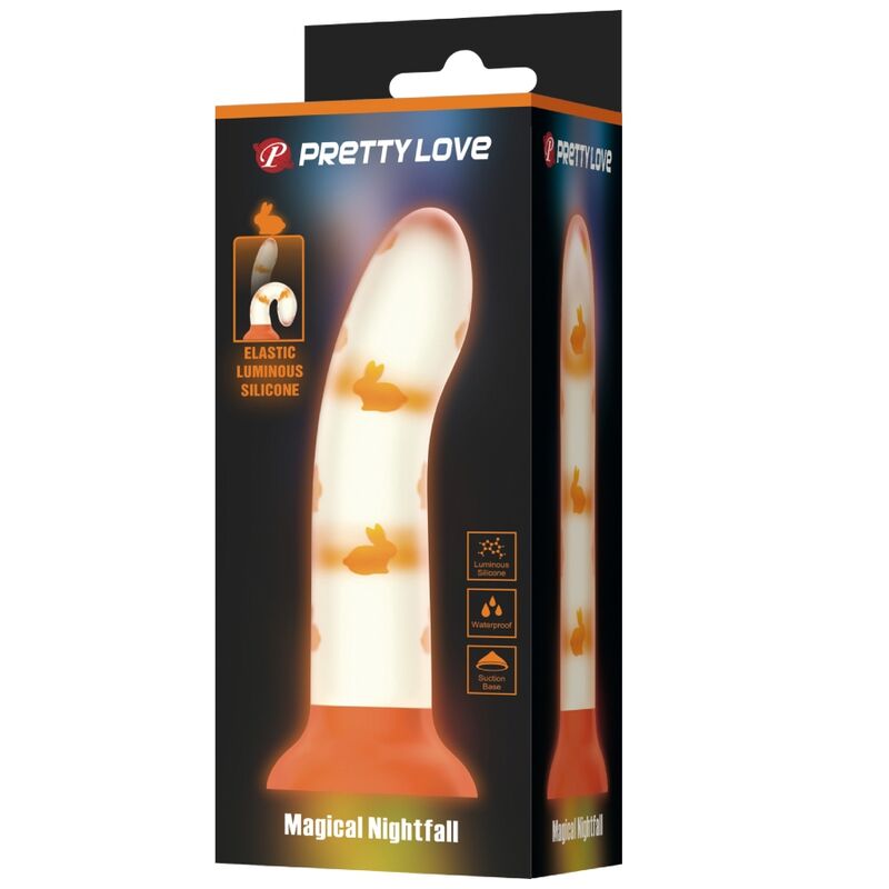Nightfall Magic Dildo without Vibration Orange Glow