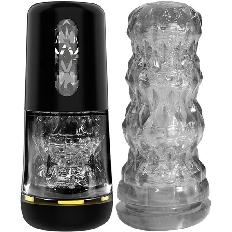 Black portable masturbator