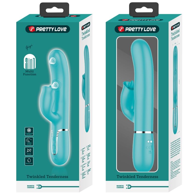 Aqua Green Lickable Rabbit Vibrator