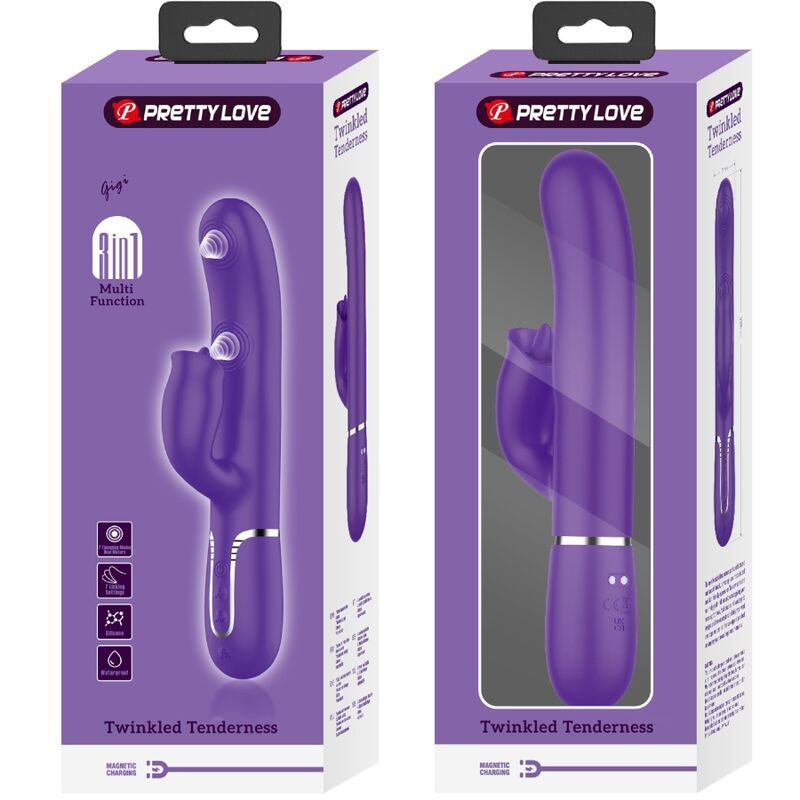 PRETTY LOVE - PURPLE RABBIT LICK VIBRATOR