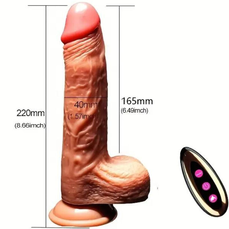 Realistic Dildo Vibrator &amp; Remote Control 22.5 cm