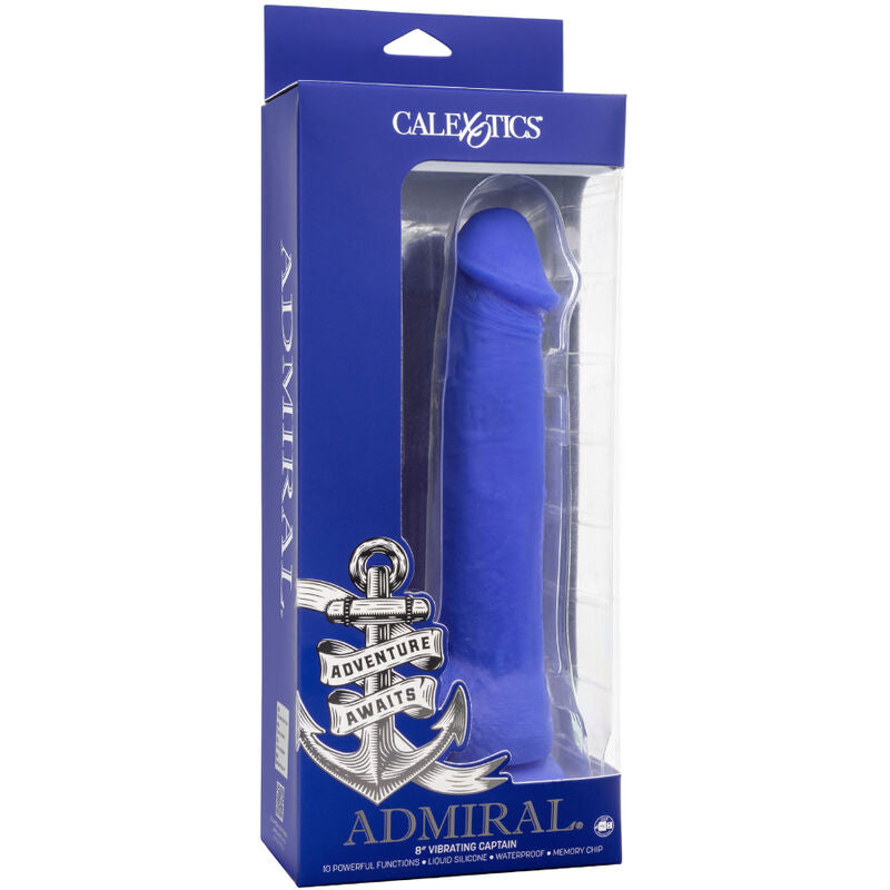 CALEXOTICS - ADMIRAL VIBRATOR REALISTIC DILDO CAPTAIN BLUE