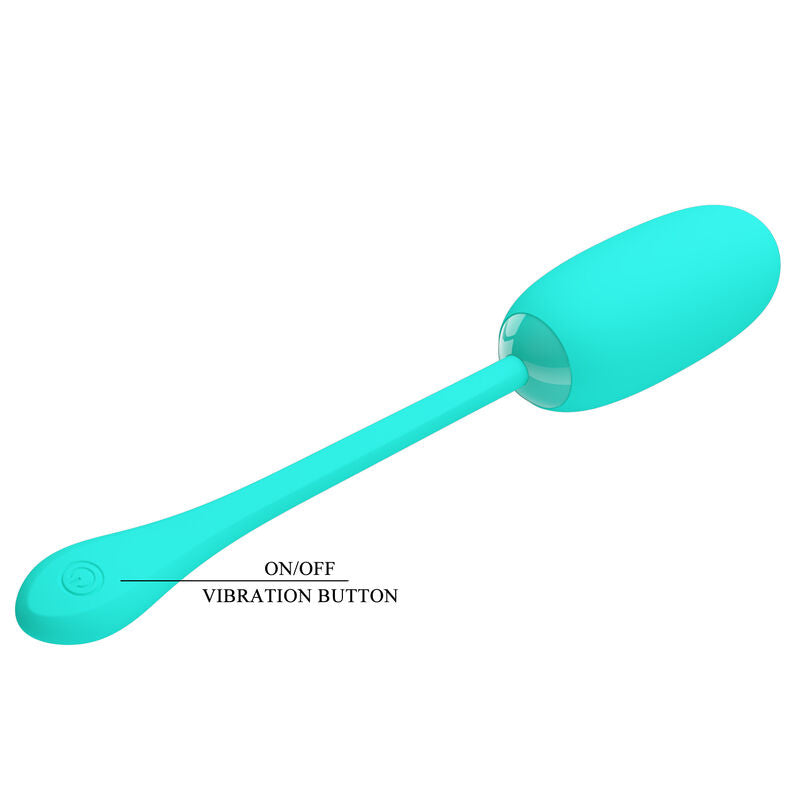 Julius waterproof vibrating egg - rechargeable aqua green