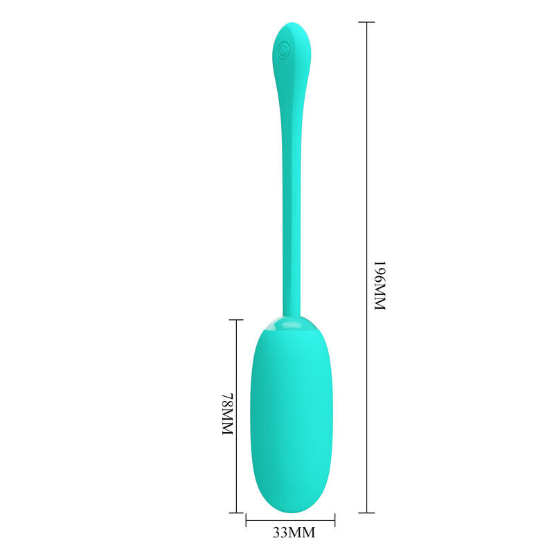 Julius waterproof vibrating egg - rechargeable aqua green