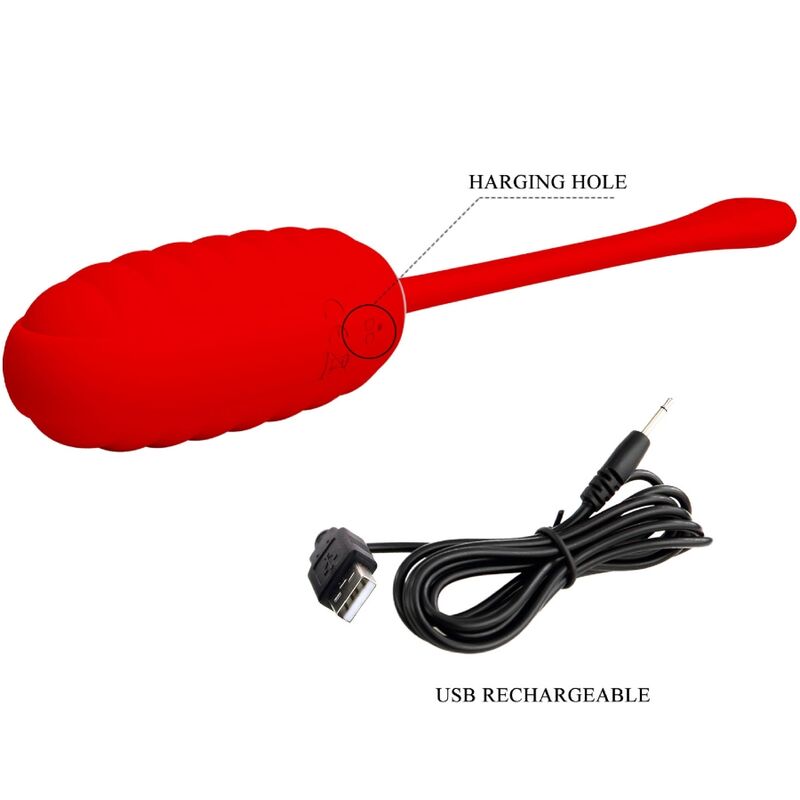 Kirk Red Rechargeable Vibrating Egg