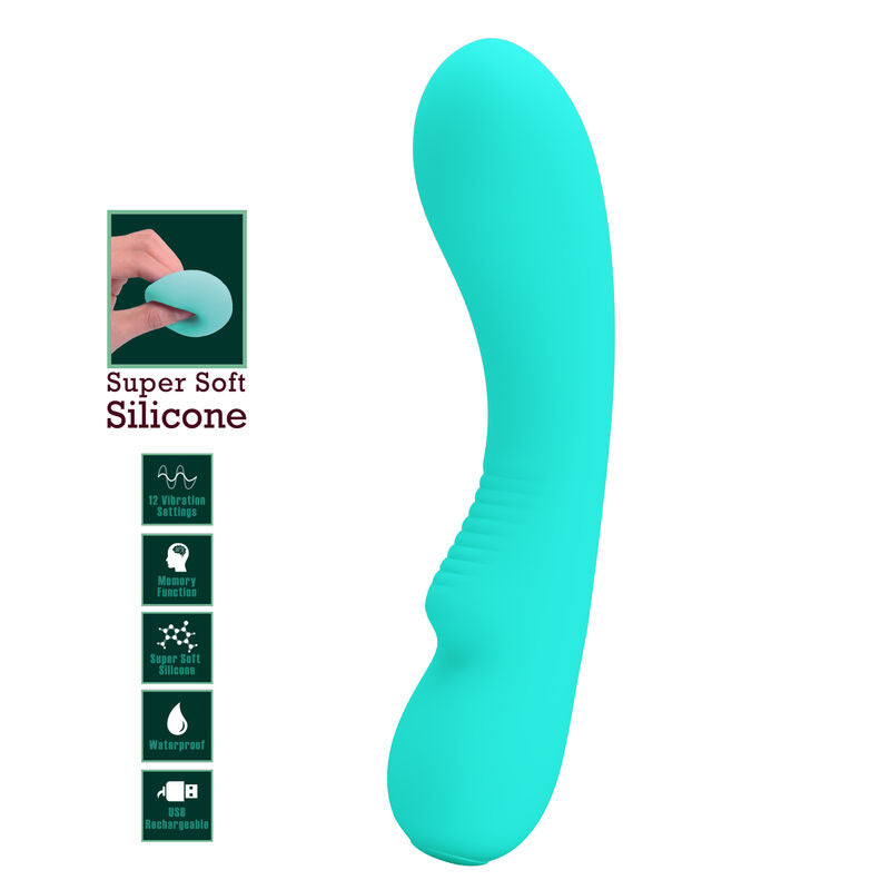 PRETTY LOVE - PRESCOTT AQUA GREEN RECHARGEABLE VIBRATOR