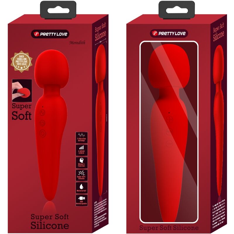 Meredith Massager 12 Vibration Modes Red