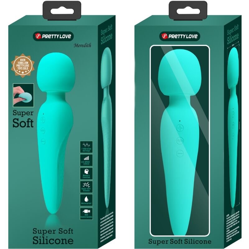 Meredith Massager 12 Vibration Modes Aqua Green