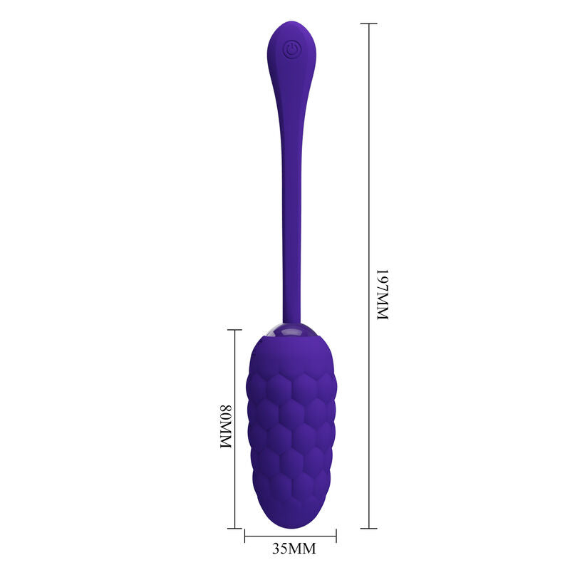 Rechargeable marine texture vibrating egg purple
