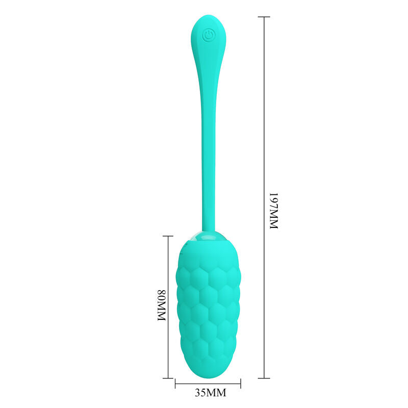 Aqua Green Rechargeable Marine Texture Vibrating Egg