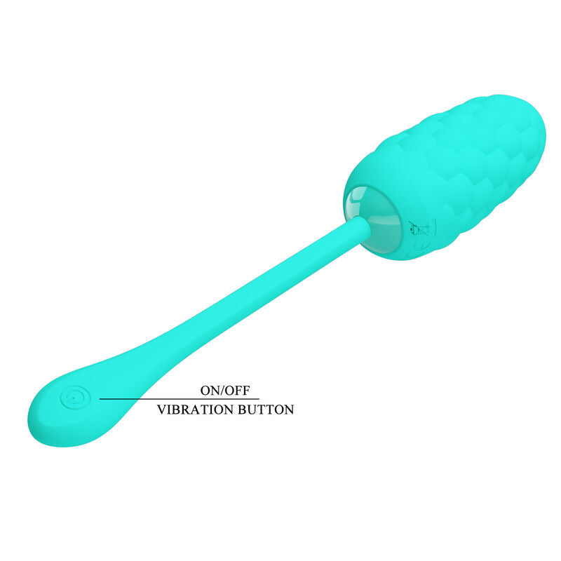 Aqua Green Rechargeable Marine Texture Vibrating Egg