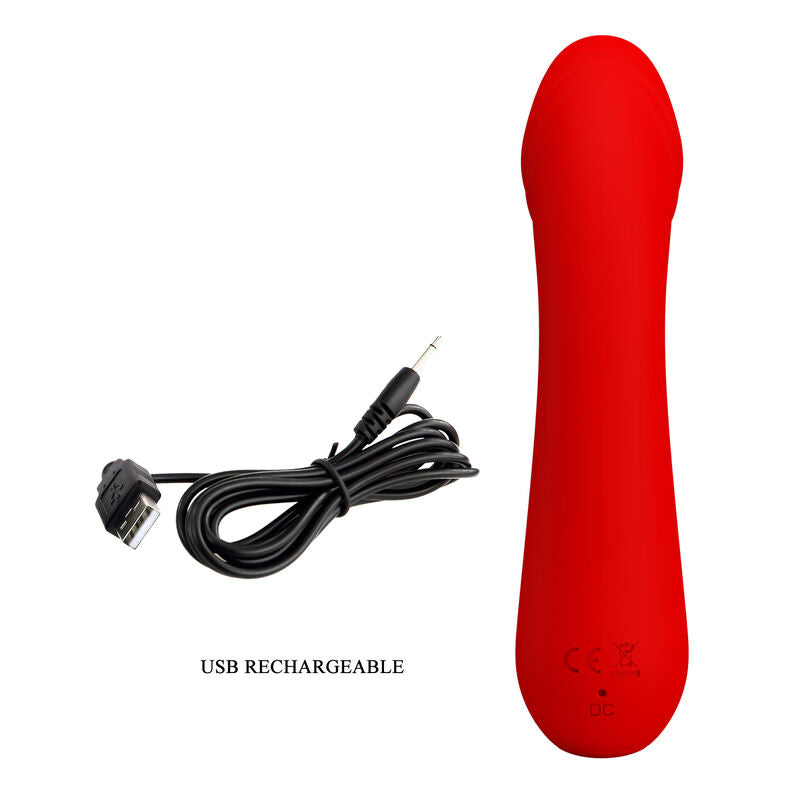 PRETTY LOVE - CETUS RED RECHARGEABLE VIBRATOR